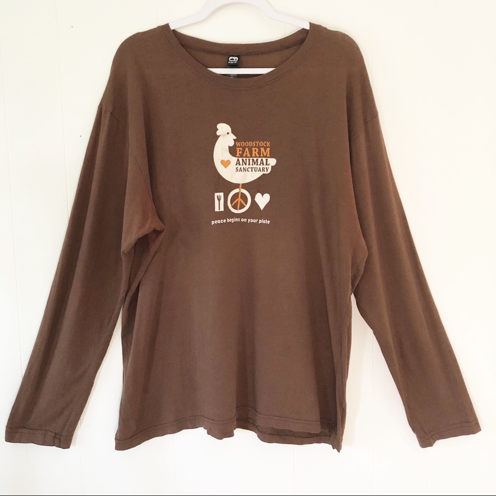 Vegan Vegetarian Peace Begins on Your Plate LS Tee